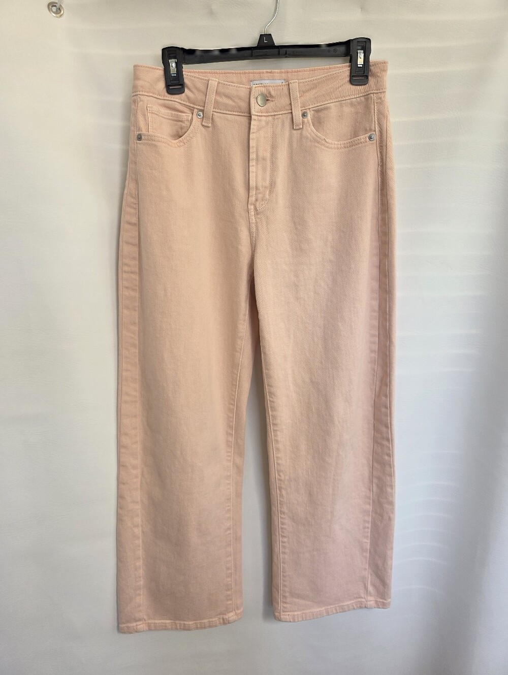 Sonoma Women's Pink Cropped Wide Leg Jeans Size 6